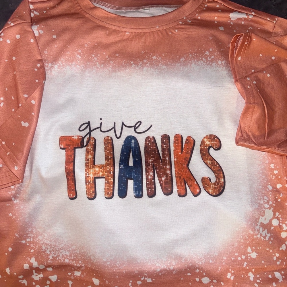 Thanksgiving bleached shirt
